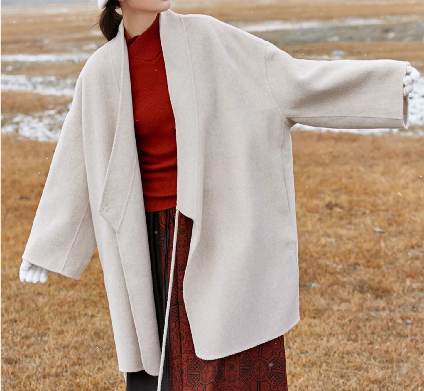 edoa Double Faced Wool Hanfu Coat