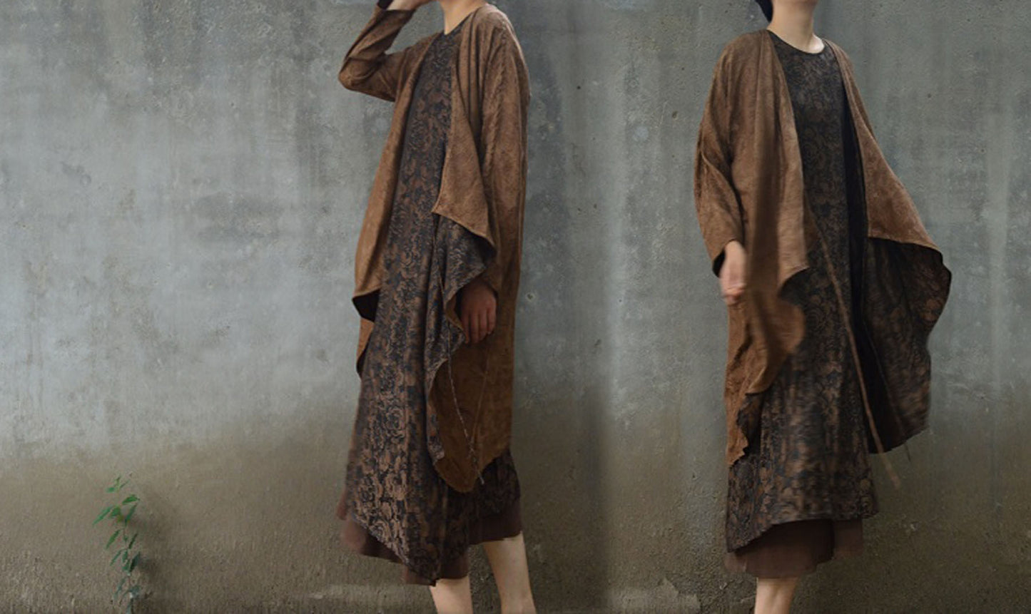 Reversible Mud Silk Tie Cardigan Jacket ja0052 A180