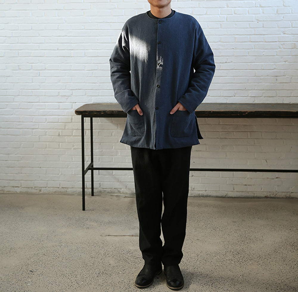 edoa Collarless Blend Padded Tang Suit