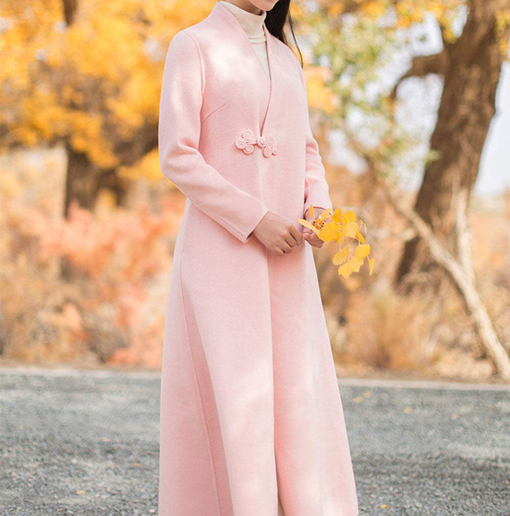 edoa Winter Double Woven Wool Long Coat