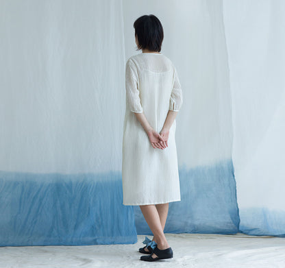edoa Mulberry Silk Pintucked Tunic