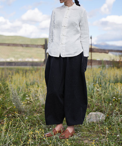 edoa Stone Washed Linen Cheongsam