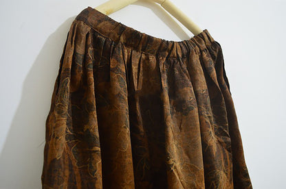Printed Mud Silk Charmeuse Skirt sk0035 X171
