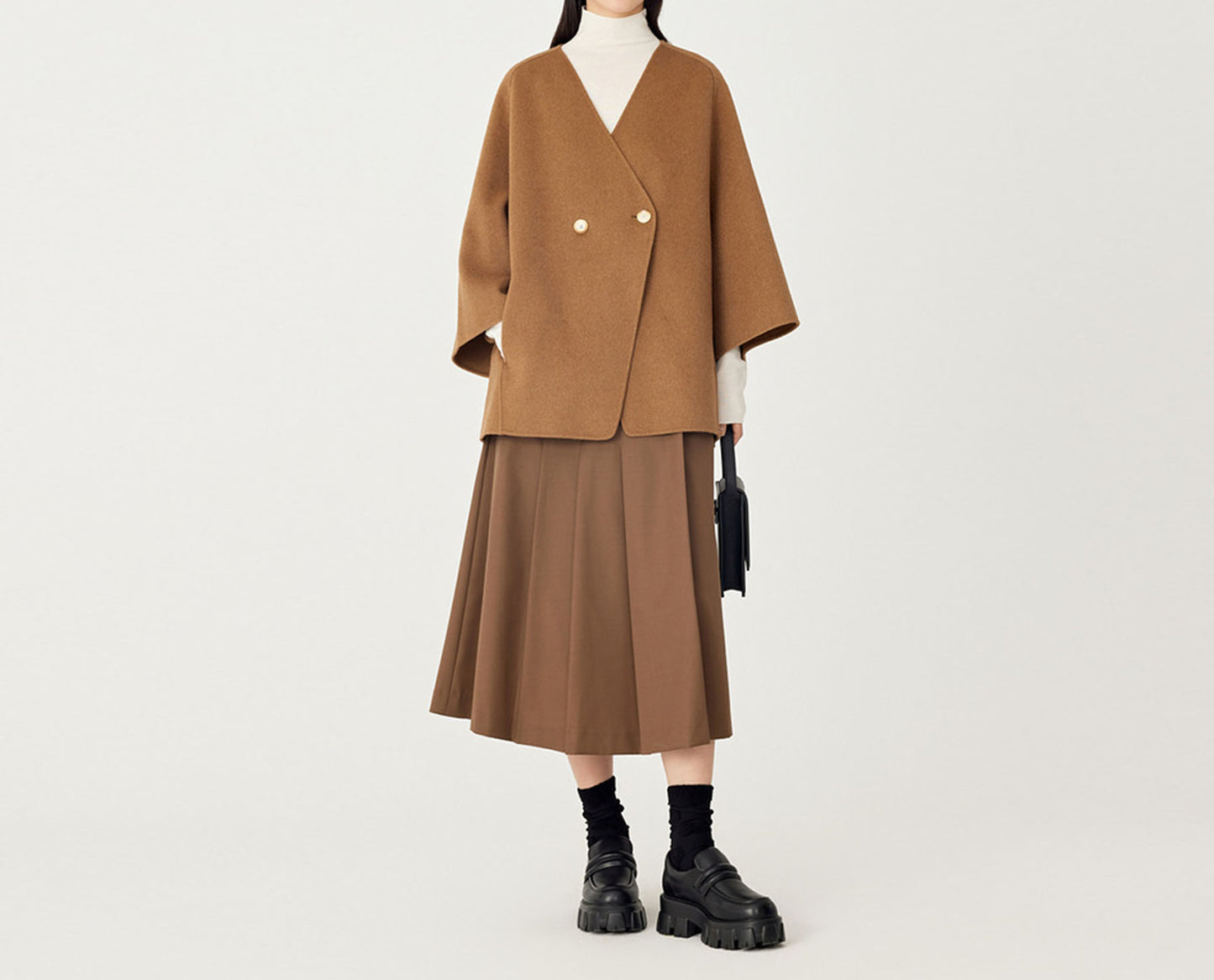 edoa Double Faced Wool Short Coat