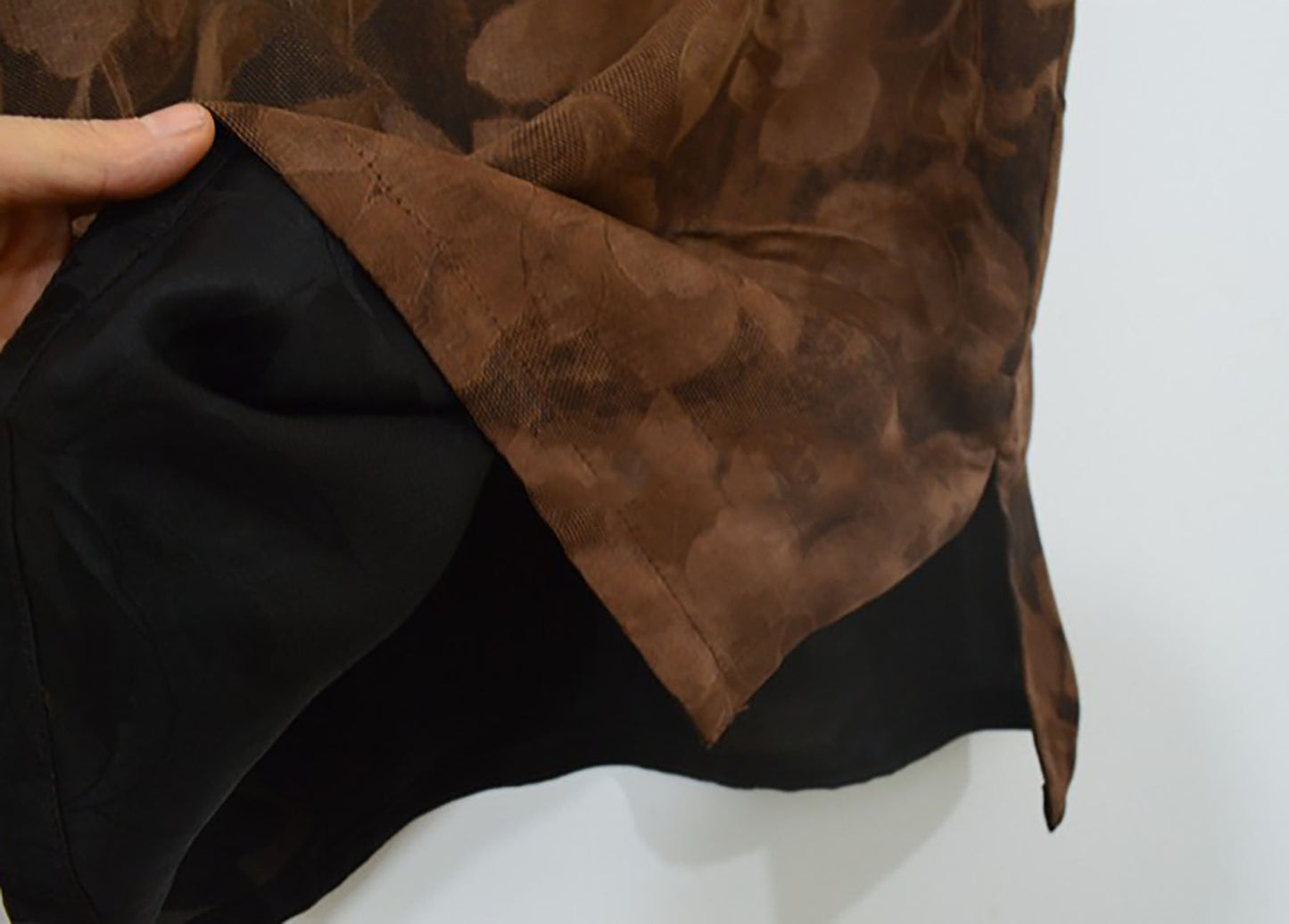 Reversible Printed Mud Silk Jacquard Tank to0135 X156