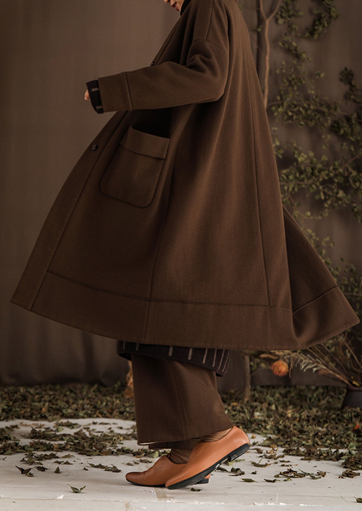 edoa Pure Wool Cardigan Coat