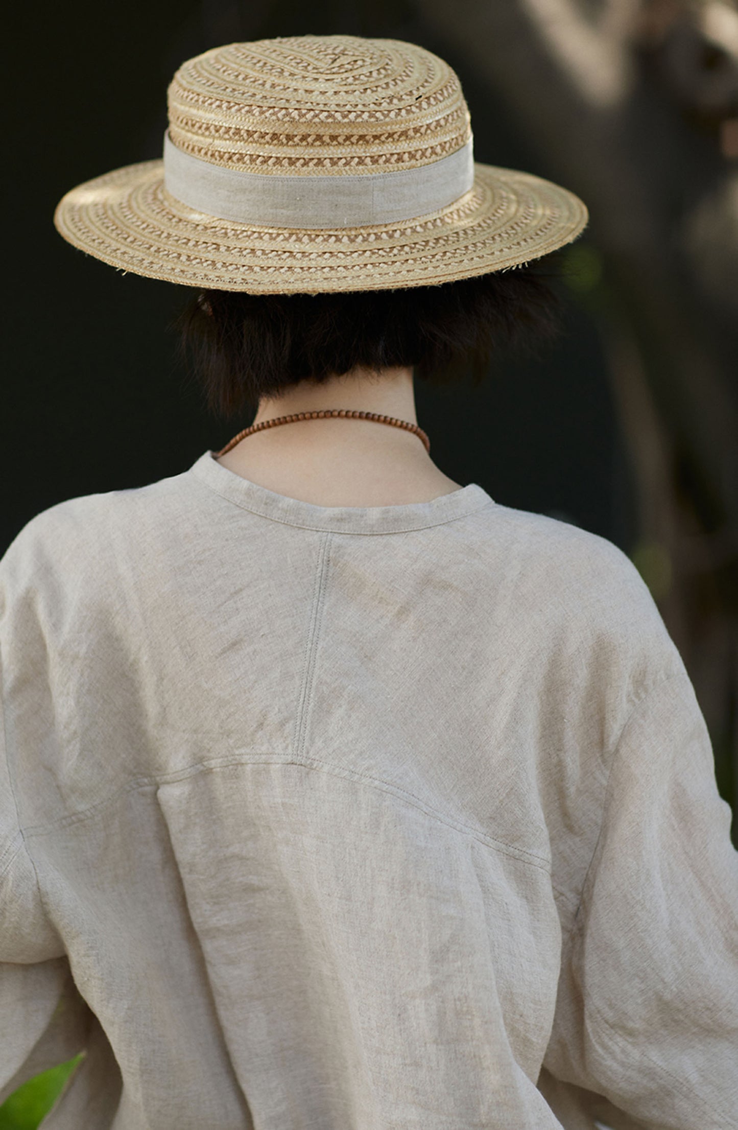 edoa High Count Flax Linen Blouse