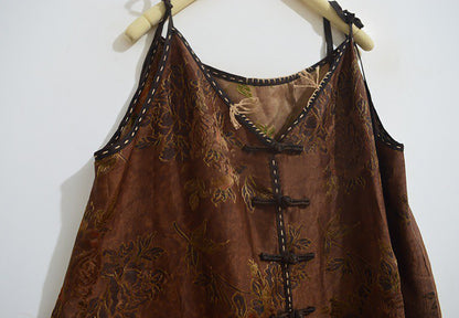 Two-tone Mud Silk Song Brocade Slip Dress dr0136 X284