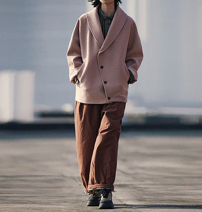 edoa Shawl Collar Slouch Coat 
