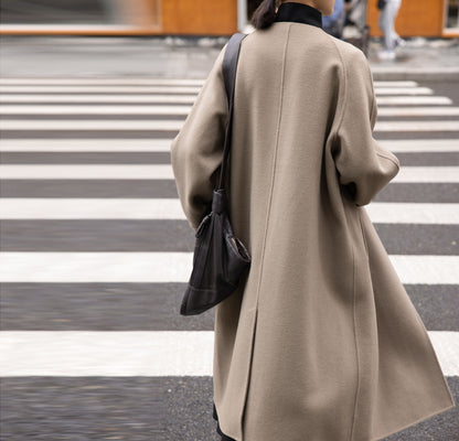 edoa Double Face Wool Tie Coat 