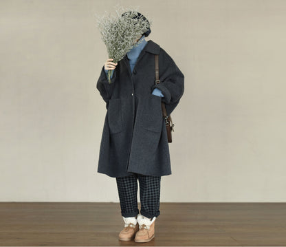 edoa Oversized Doubl Face Wool Coat 