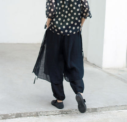 edoa Ramie Two Layer Lantern Pants 