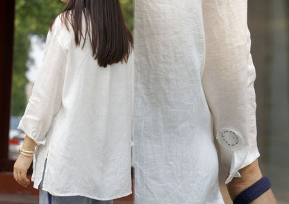 edoa High Count Thin Ramie Blouse