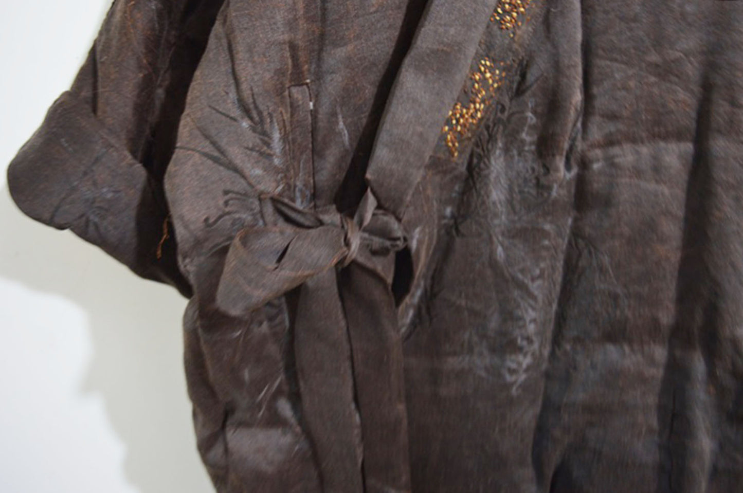 Mud Silk Linen Jacquard Goose Down Hanfu Coat co0185 X015