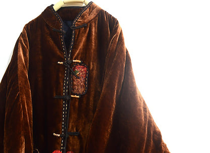 Mulberry Silk Velvet Padded Chinese Jacket ja0081 X300