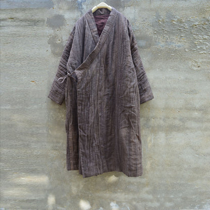 Loose Brown Winter Quilted Coat co0207 A337