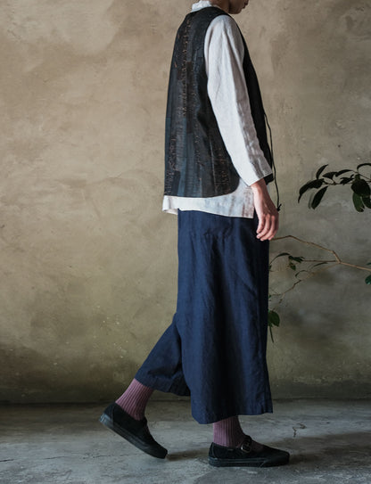 edoa Mud Silk Patchwork Vest 