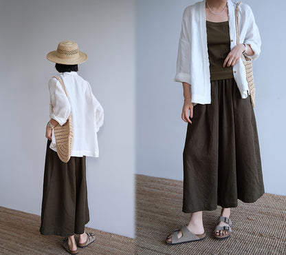 edoa Minimalist Linen Blazer 