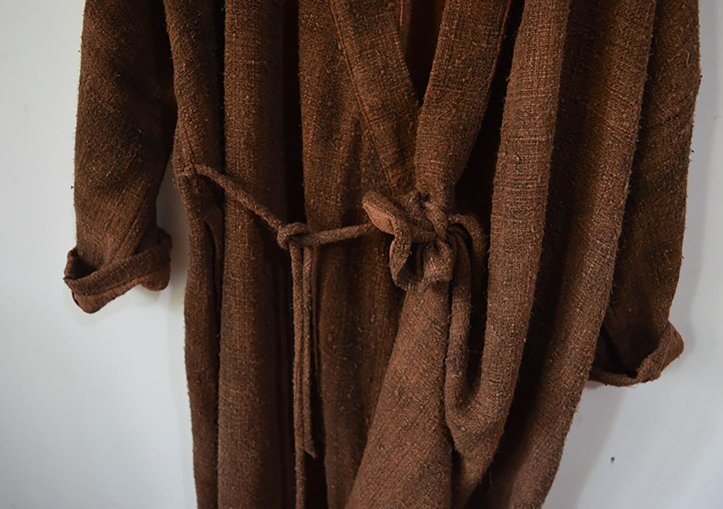 Loose Fitting Mud Tussah Silk Monk's Robe Coat co0038 A303