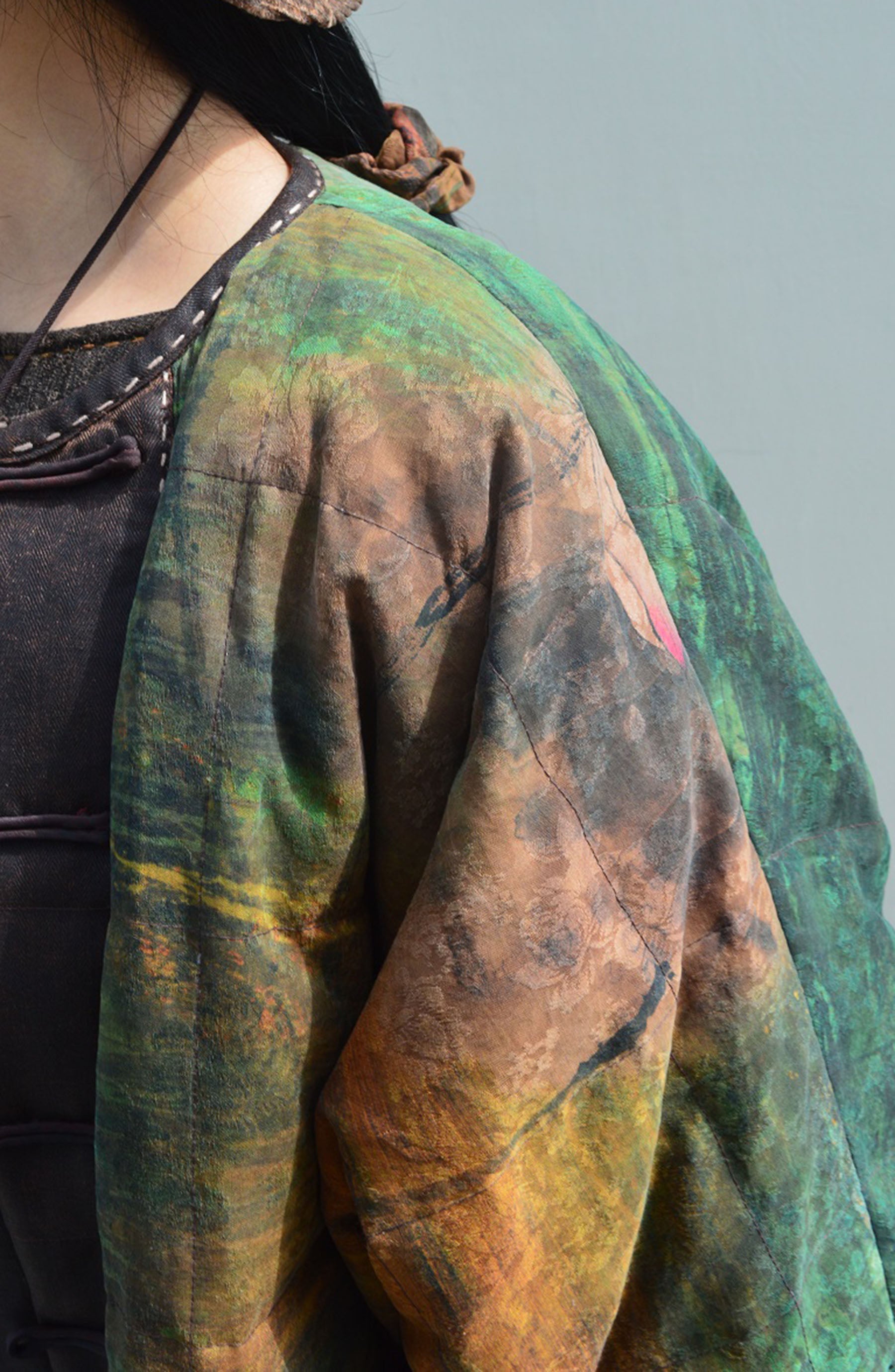 edoa Mud Silk Spin Goose Down Coat