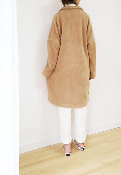 edoa Oversized Boiled Wool Cocoon Coat 