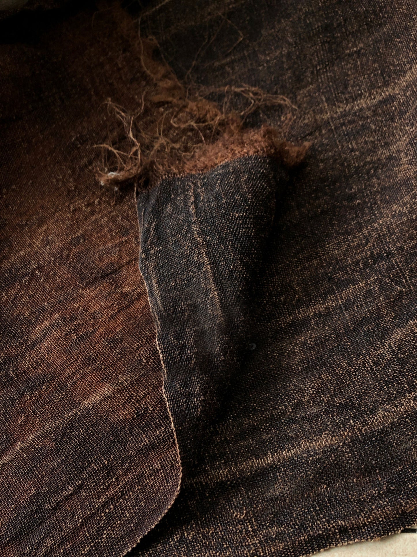 Loose Fitting Plant Dyed Hand Woven Linen Vest to0026 A857