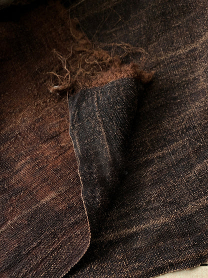 Loose Fitting Plant Dyed Hand Woven Linen Vest to0026 A857