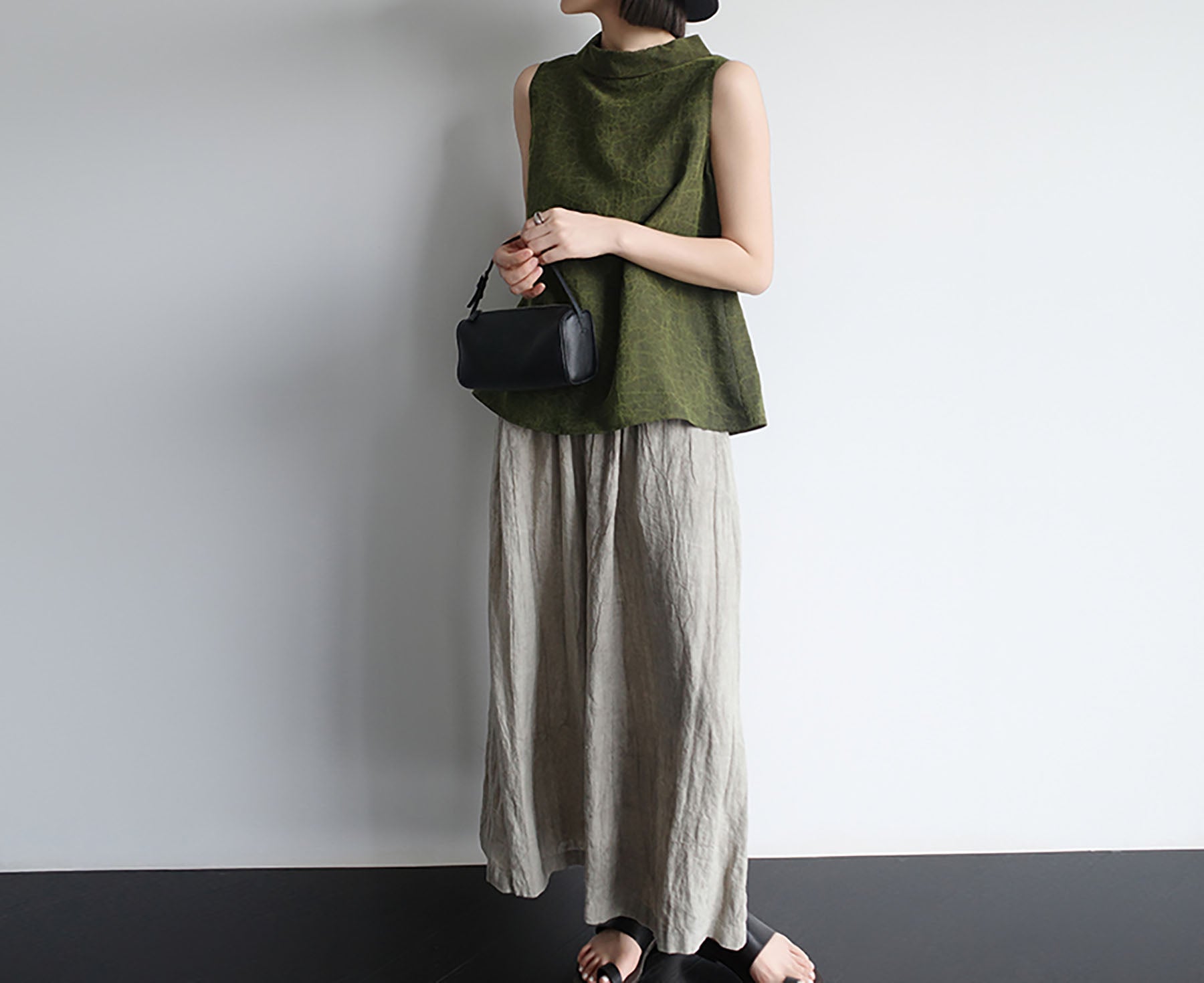 edoa Tie Dyed Linen Go to Town Culotte Pants