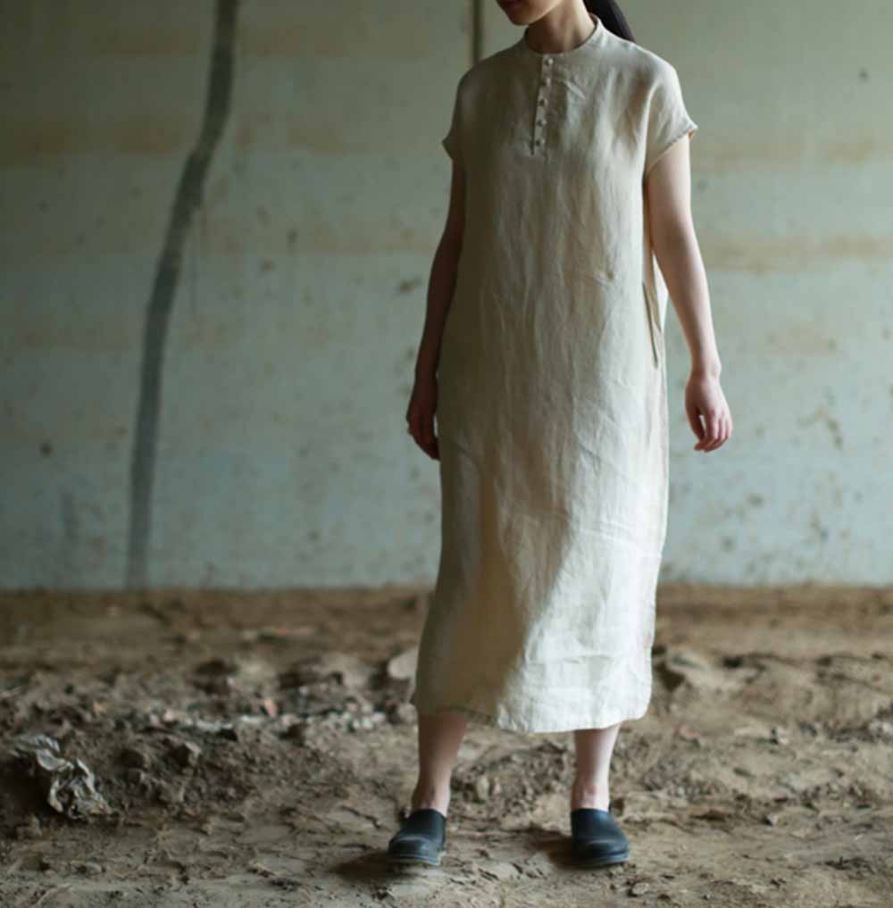 edoa Simplicity Linen A Line Dress