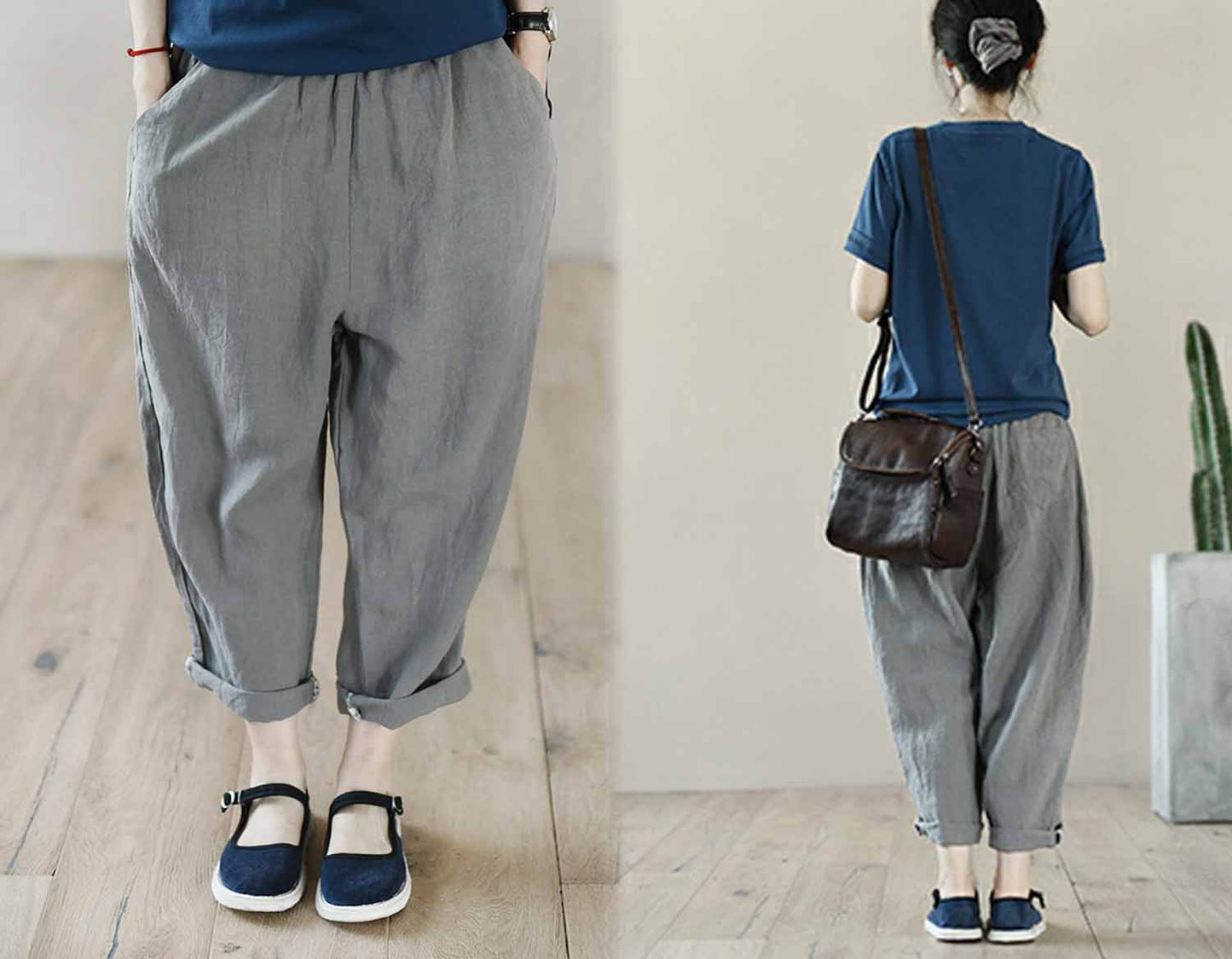 edoa Tapered Boyfriend Pants