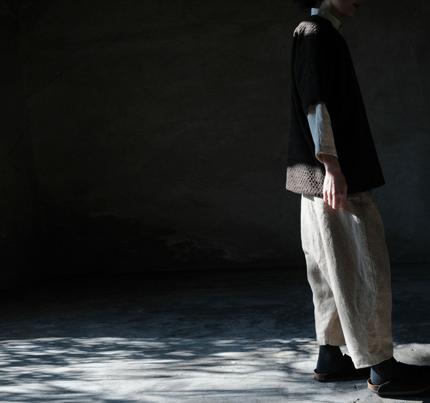 edoa Flax Linen Padded Harem Pants