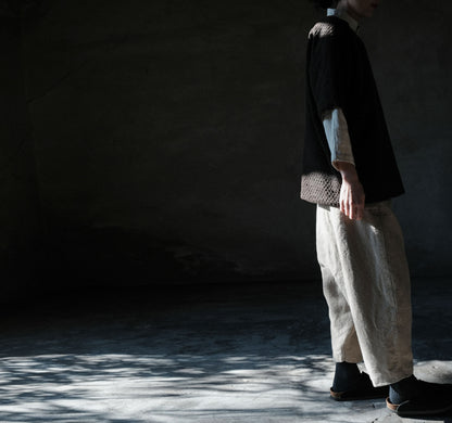 edoa Flax Linen Padded Harem Pants