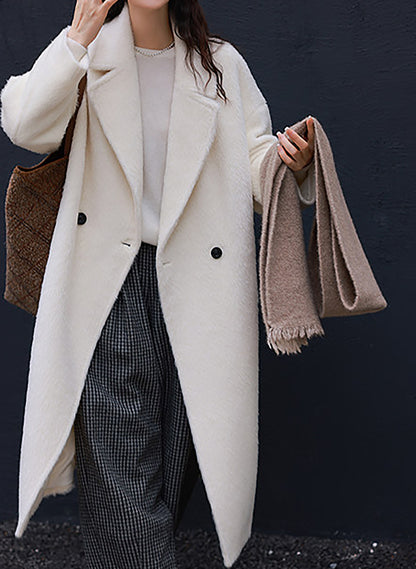 EDOA Double-breasted Alpaca Cocoon Coat