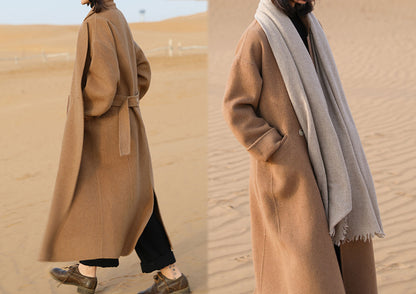 edoa Hand Stitched Double Faced Wool Coat