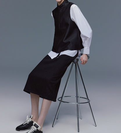 edoa Silk Taffeta Chinese Vest 