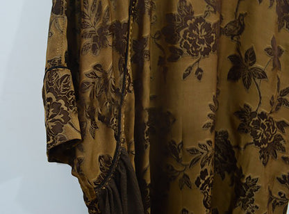 Oversized Mud Silk Jacquard Modified Qipao dr0162 X159