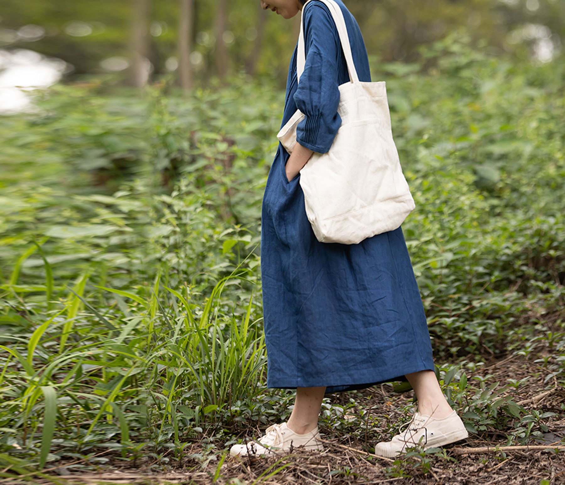 edoa pintucked linen dress