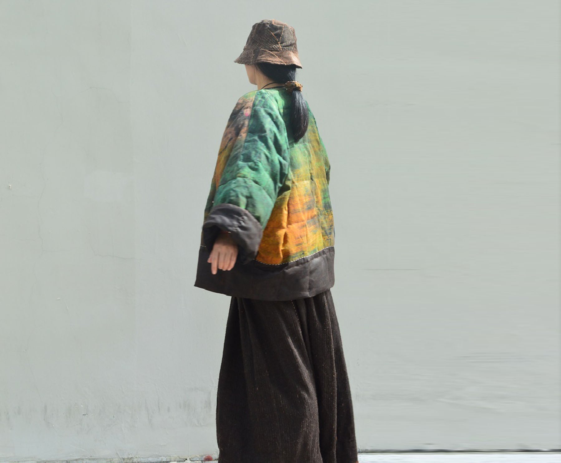 edoa Mud Silk Spin Goose Down Coat