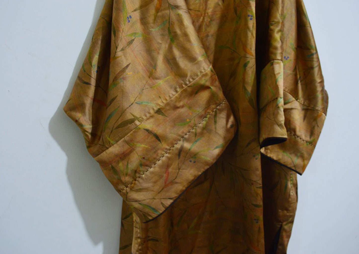 edoa Super Loose Printed Mud Silk Charmeuse Qipao 
