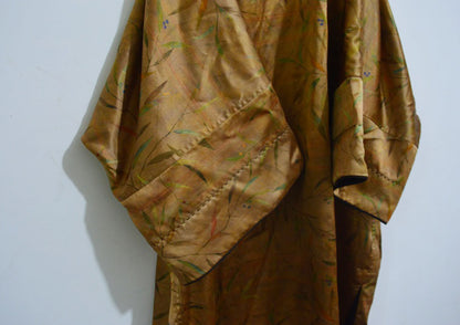 edoa Super Loose Printed Mud Silk Charmeuse Qipao 