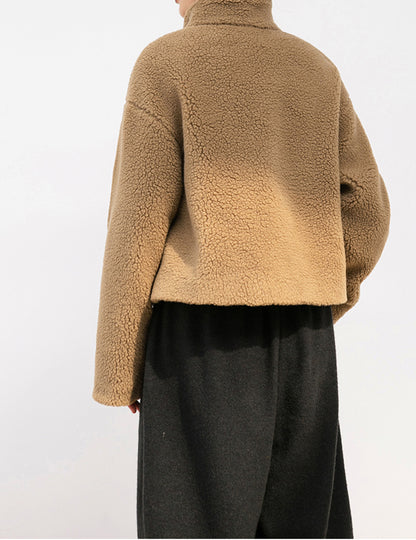 edoa Sherpa Fleece Short Chinese Style Coat 