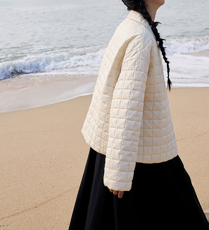 edoa Tussah Silk Padded Overshirt