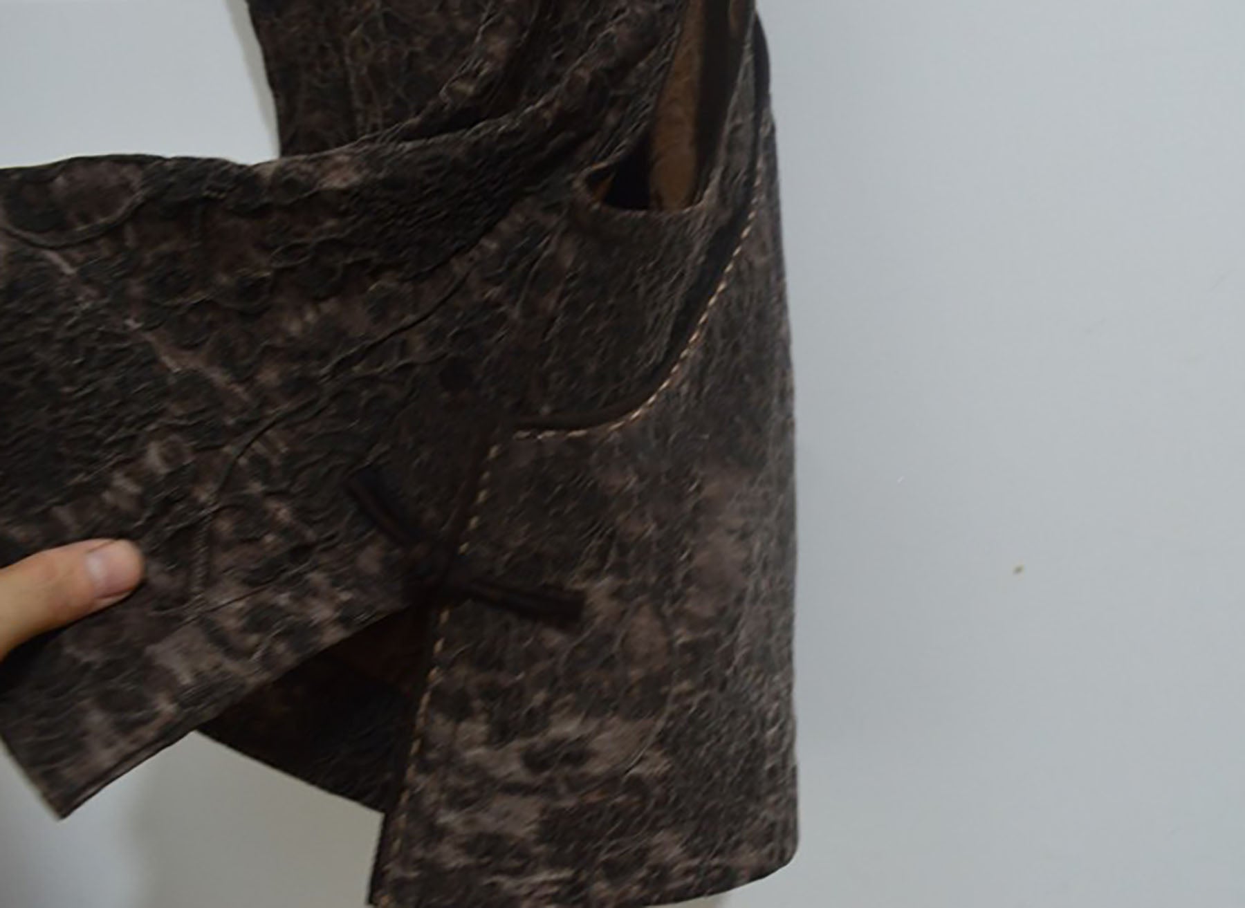 edoa Mud Noil Silk Jacquard Chinese Vest