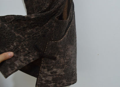 edoa Mud Noil Silk Jacquard Chinese Vest