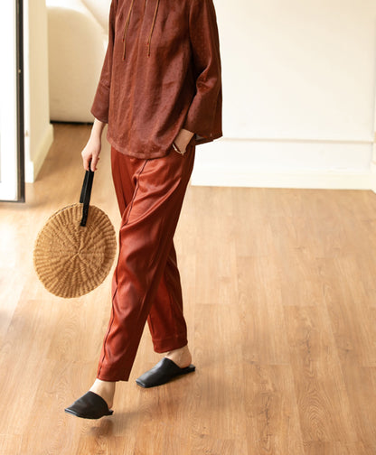 edoa Mud Silk Satin Pants