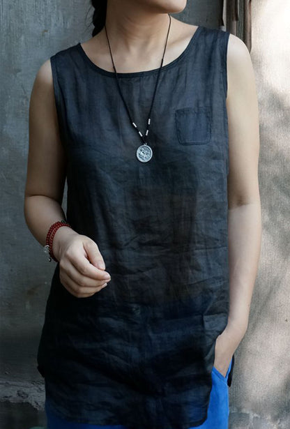 edoa High Count Ramie Sleeveless Tank