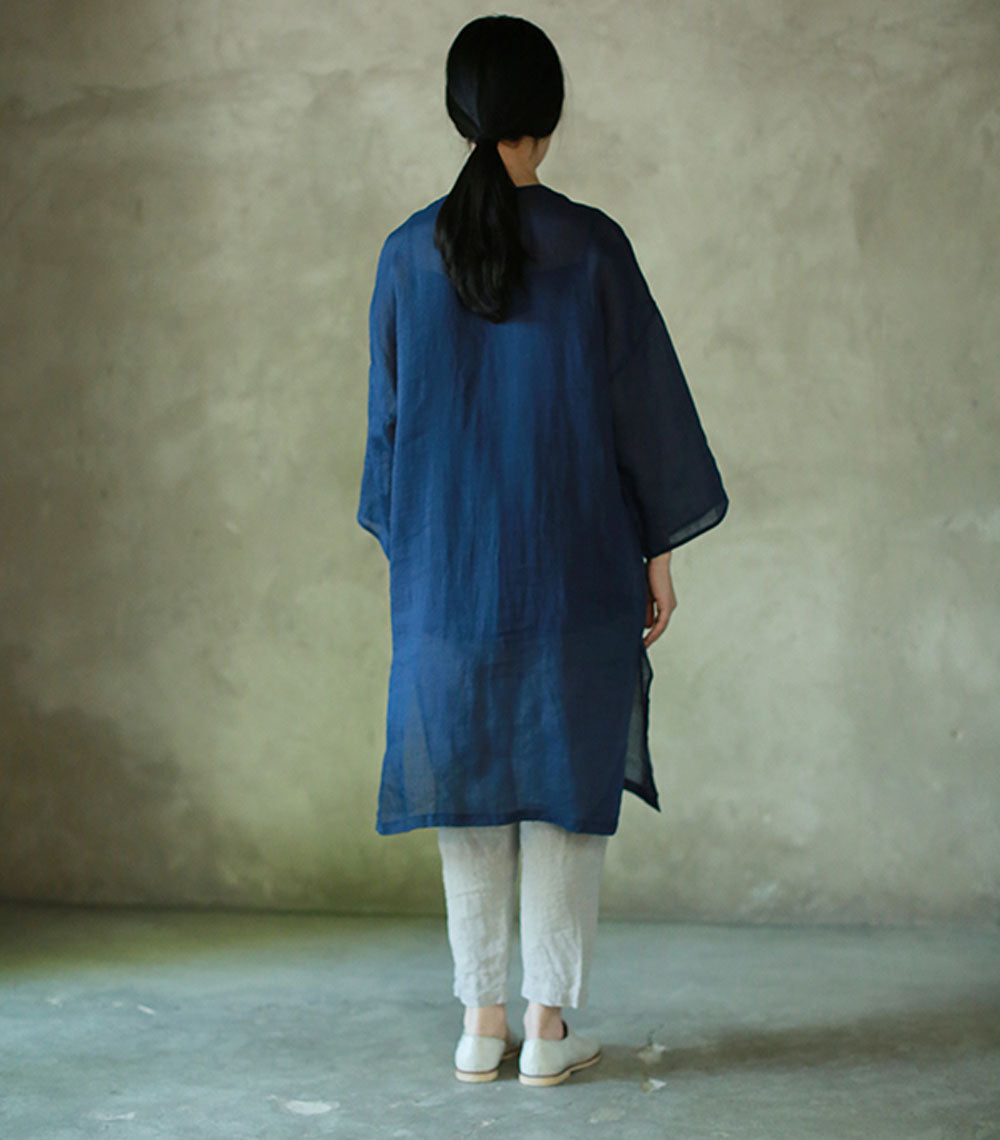 edoa Minimalist Super Thin Ramie Linen Top