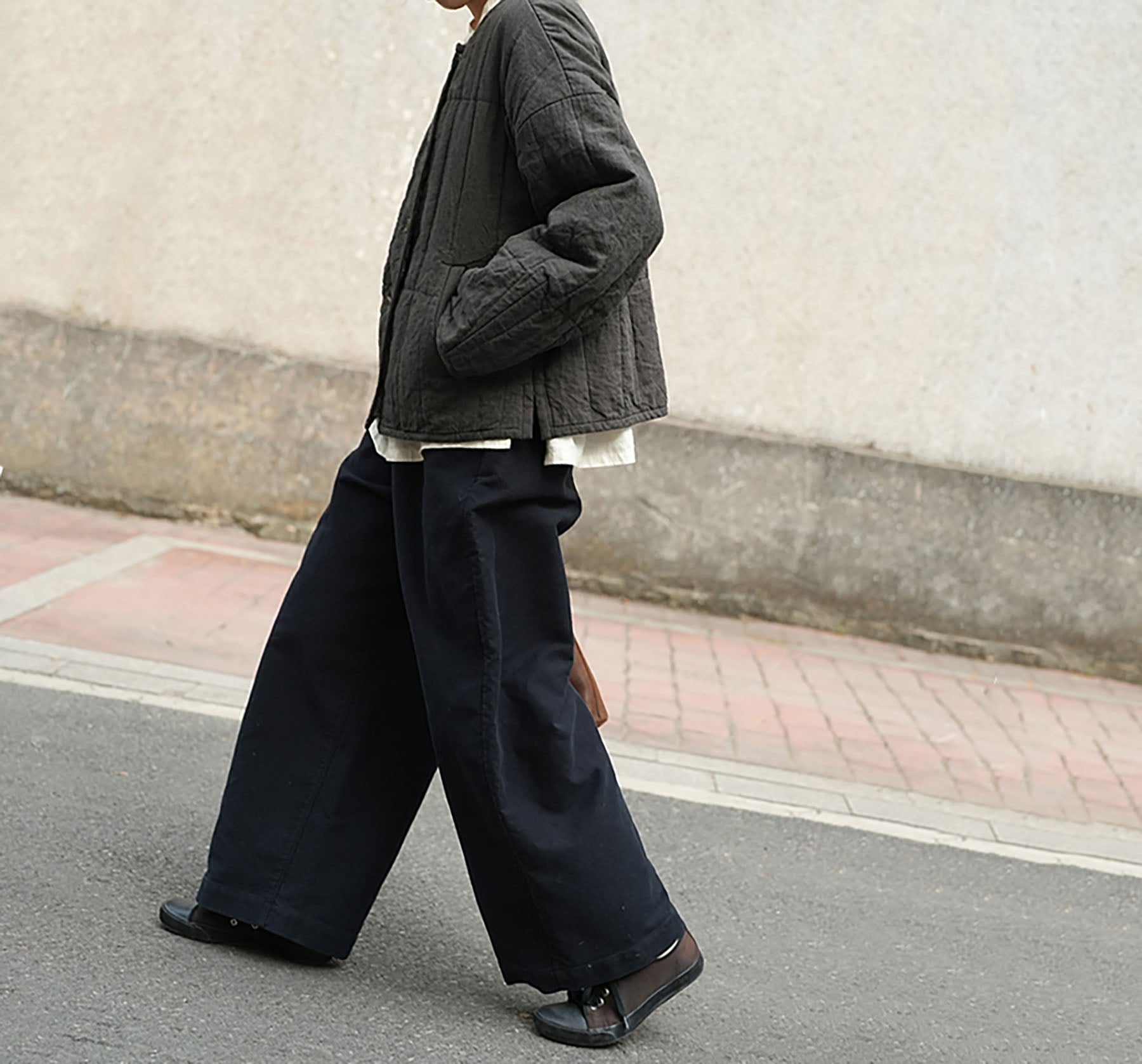 EDOA Yarn-dyed Linen Hand Quilted Jacket