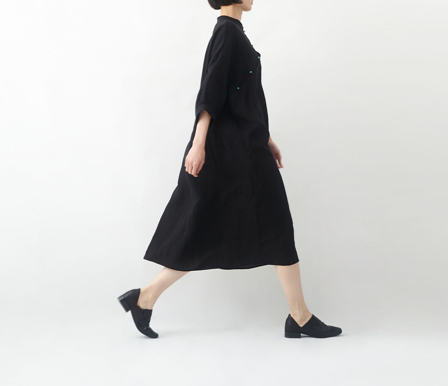 edoa Loose Fitting Linen Modified Dress