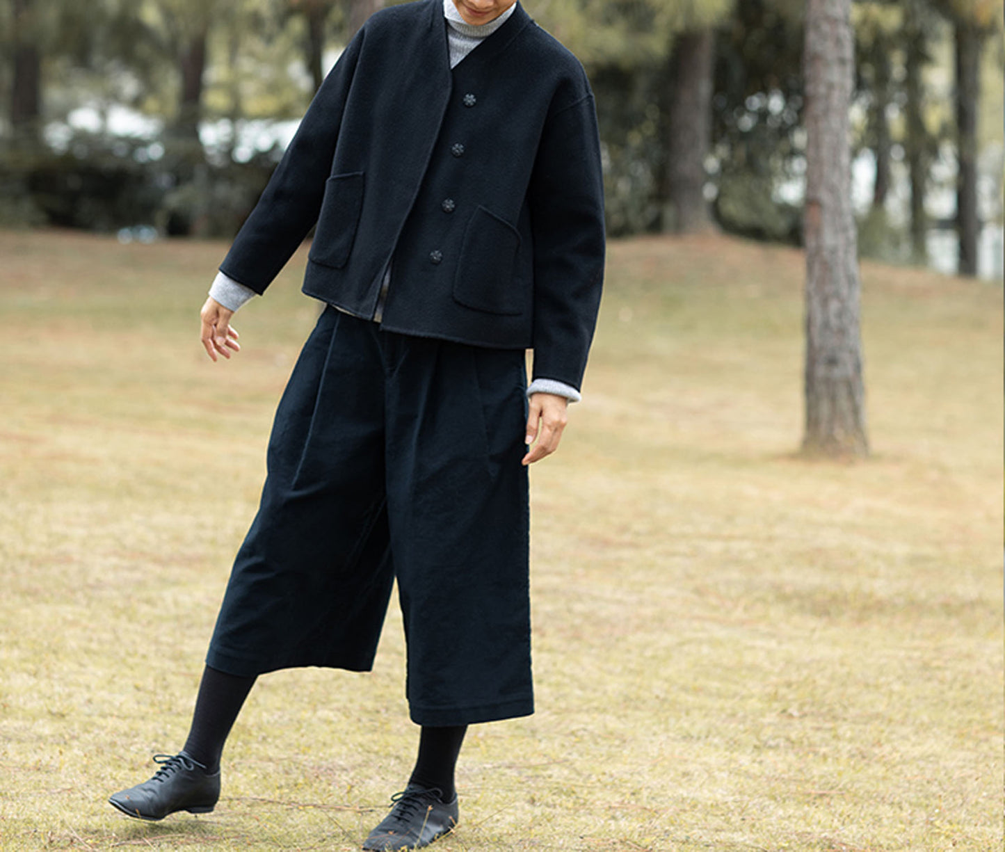 edoa Double Faced Alpaca Wool Jacket